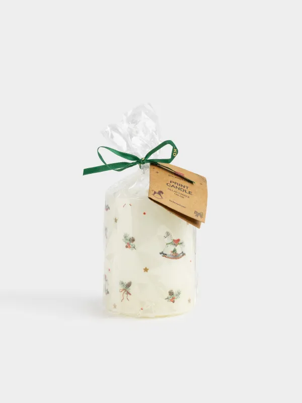 Свеча, 7х9 см, цилиндрическая, Print candle, image-3