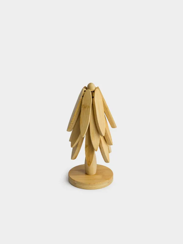 Подставка под горячее, 20 см, 3 шт, складная, Елка, Bamboo, image-2