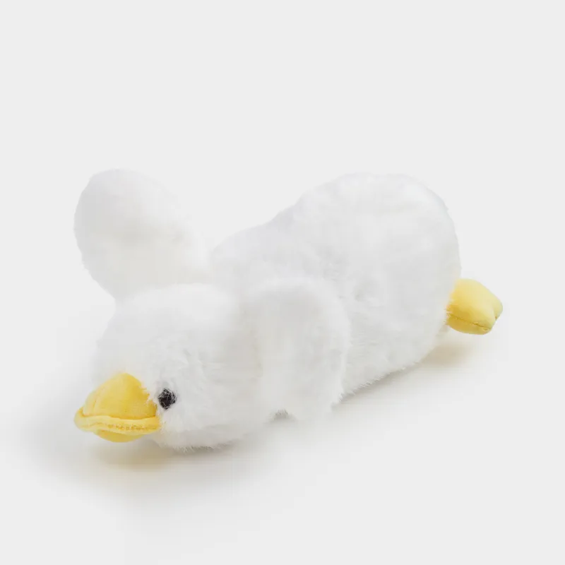 Игрушка, 29 см, мягкая, полиэстер, белая, Утенок, Duck toy
