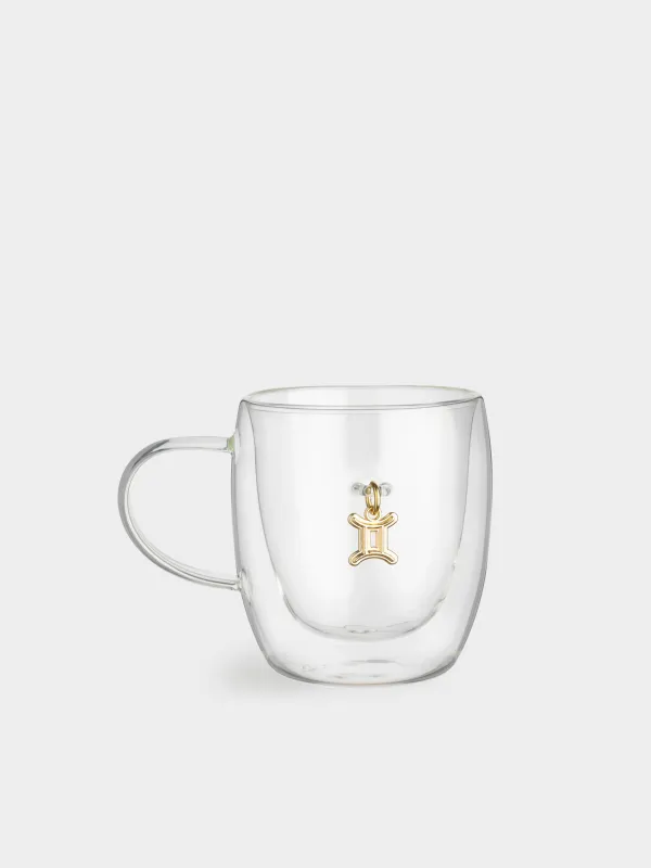 Кружка, с золотистой подвеской, Air figure zodiac, image-0