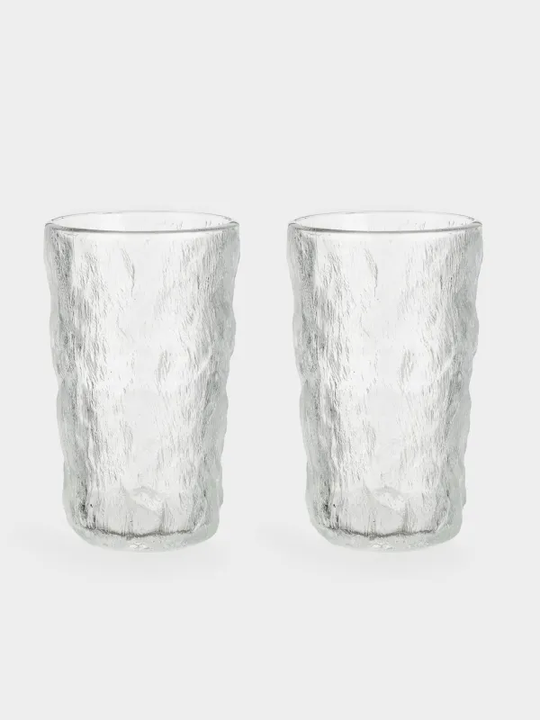 Стакан, 13 см, 350 мл, 2 шт, стекло Р, Мятый эффект, Crumple, image-0
