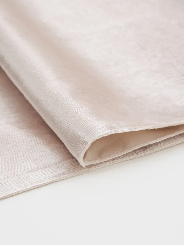 Дорожка настольная, 40х160 см, бархат, бежевая, Winter Antarctica, image-1