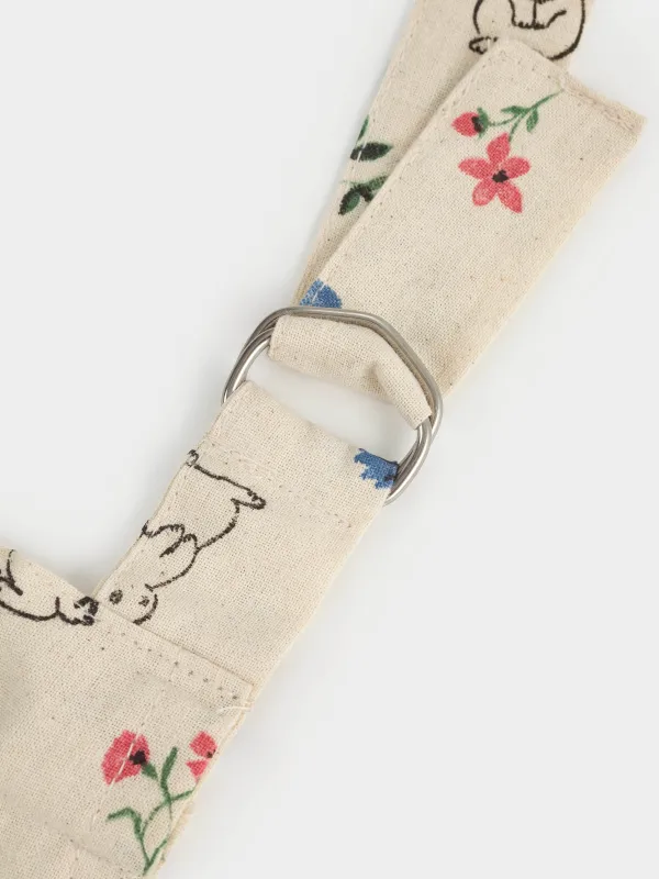 Фартук, 70х80 см, хлопок, молочный, Кролики и цветы, El flora rabbit, image-3