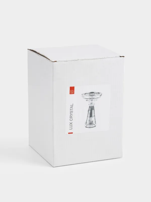 Подсвечник, 15 см, для цилиндрической/тонкой свечи, на ножке, кристальное стекло, Lux crystal, image-5