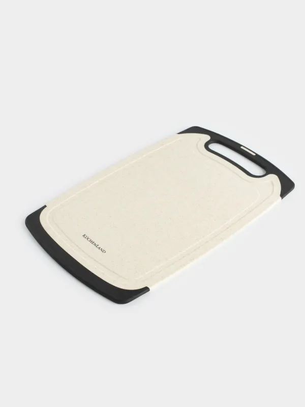 Доска разделочная, 32х20 см, прямоугольная, пластик/резина, молочная, Speck-light, image-3