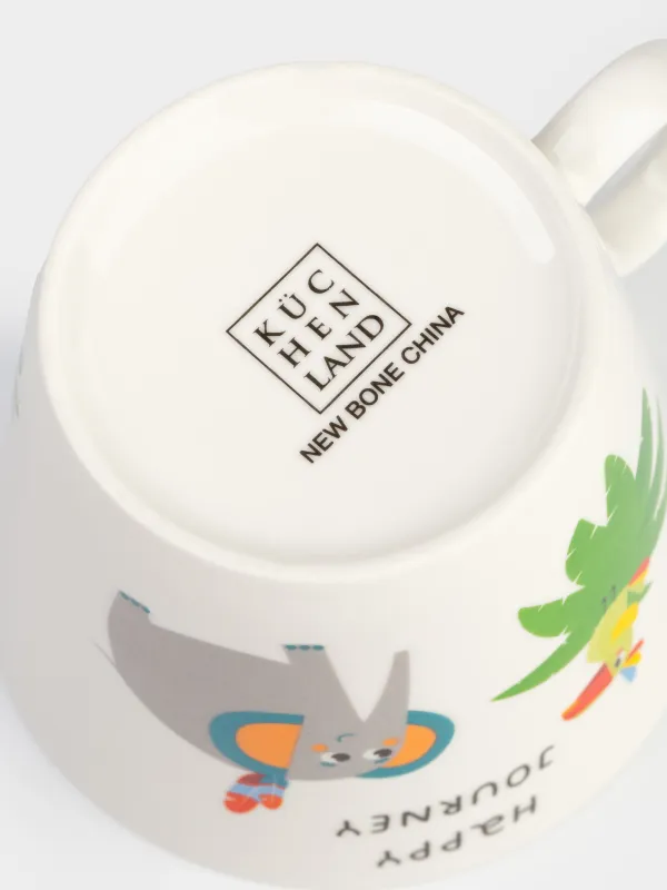 Кружка, детская, 280 мл, фарфор N, белая, Сафари, Jungle, image-4