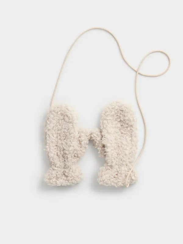 Варежки из искусственного меха на шнурке, Curled warm, image-2