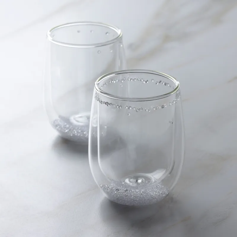 Стакан, 11 см, 300 мл, 2 шт, стекло Б, с кристаллами внутри, Air decor, image-5