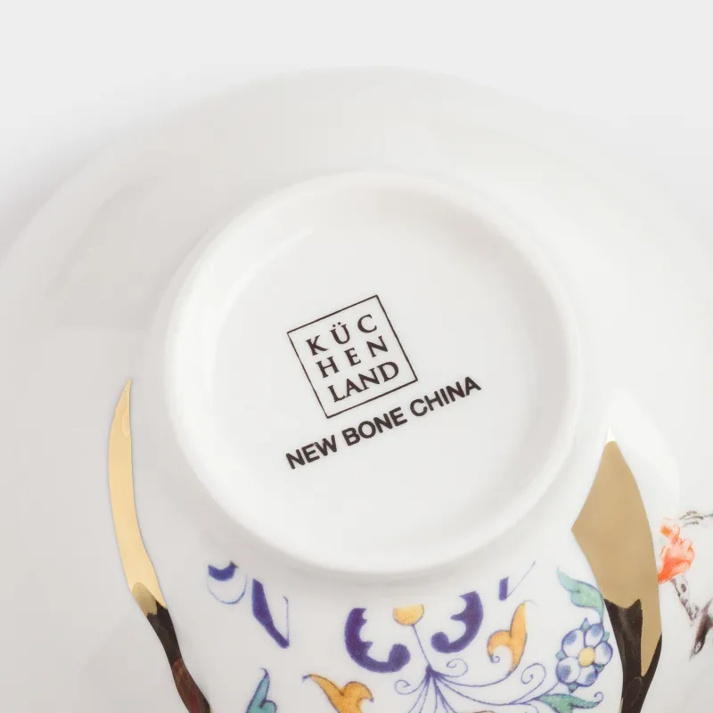 Пиала, 13х6 см, 400 мл, фарфор N, бело-золотистая, Кинцуги, Revival, image-3