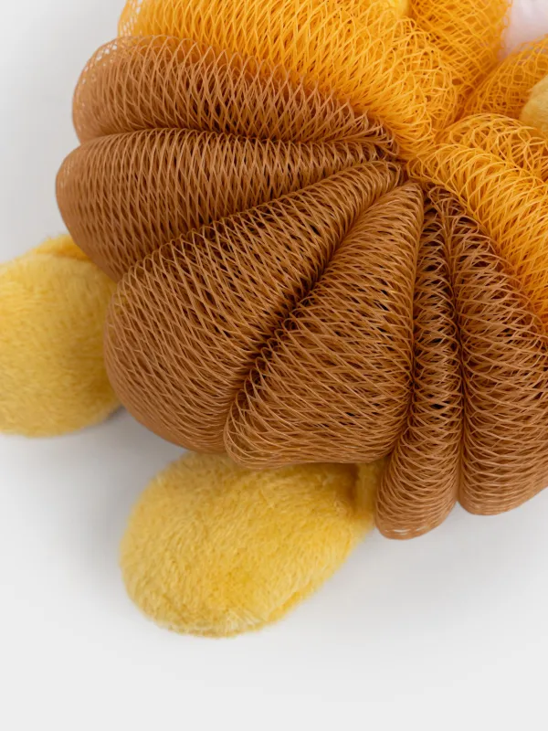 Мочалка для мытья тела, 17х15 см, детская, полиэтилен/полиэстер, оранжевая, Корги, Friend spa, image-2