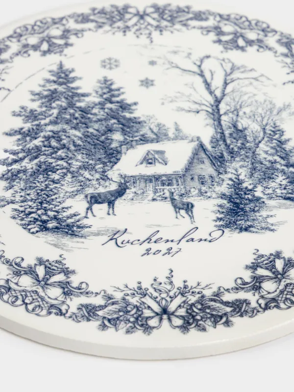 Подставка под горячее, 20 см, Олени в лесу, Winter tale, image-1