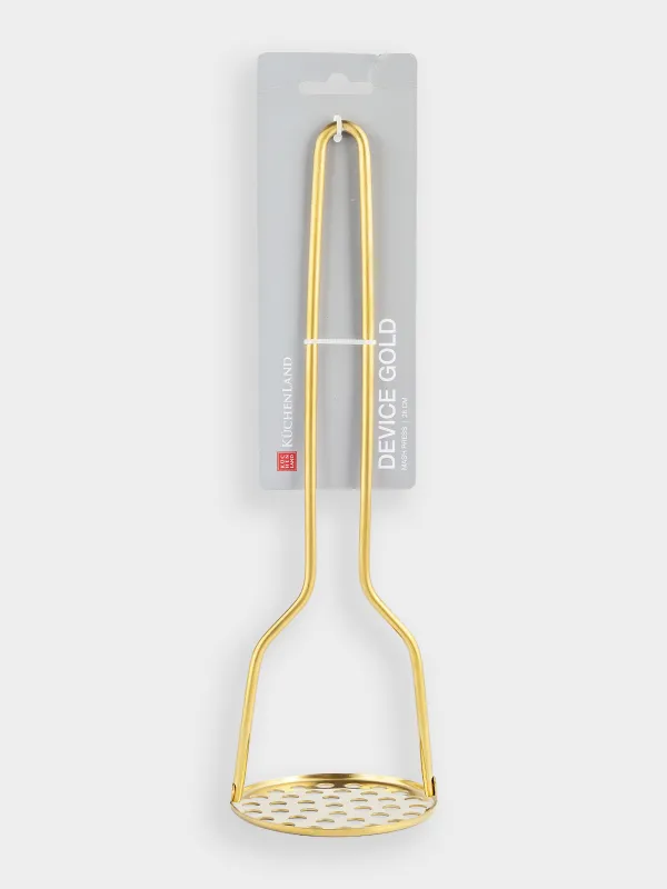 Пресс для пюре, 28 см, сталь, золотистый, Device gold, image-4