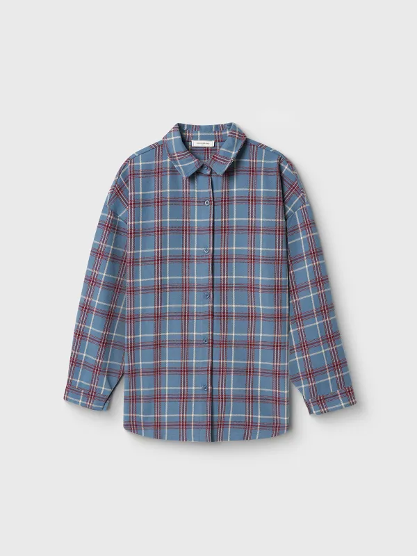 Рубашка с длинным рукавом, бордово-голубая, Jamie, image-7