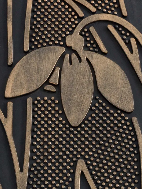 Коврик придверный, 45х75 см, резина, черно-бронзовый, Подснежники, Home deco, image-1