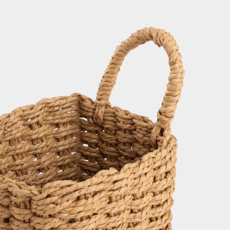 Набор корзин для хранения, 3 шт, плетеный, целлюлоза, квадратный, Braided, image-5