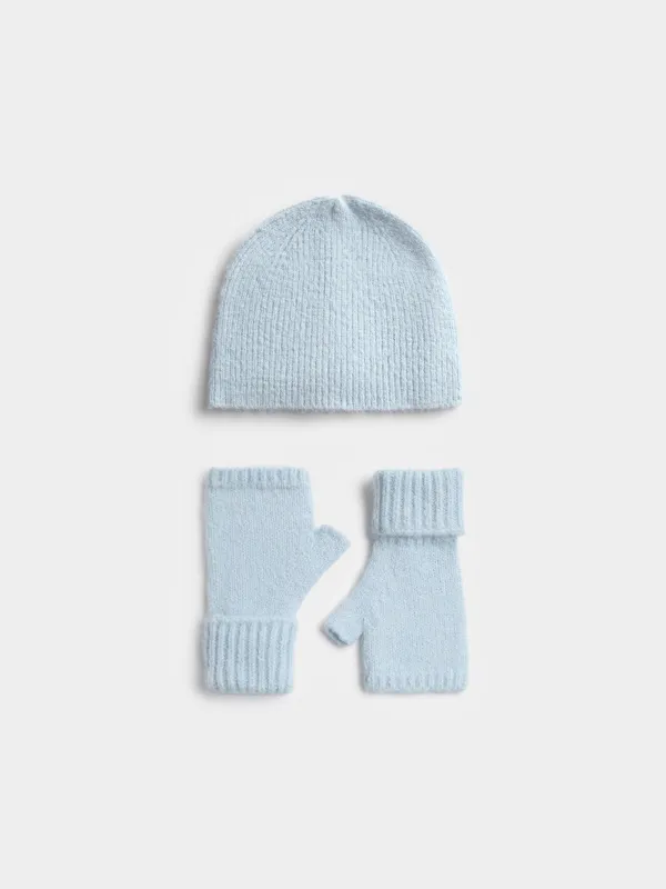 Шапка-бини из смесового трикотажа с добавлением шерсти Knitting fuzz, image-2