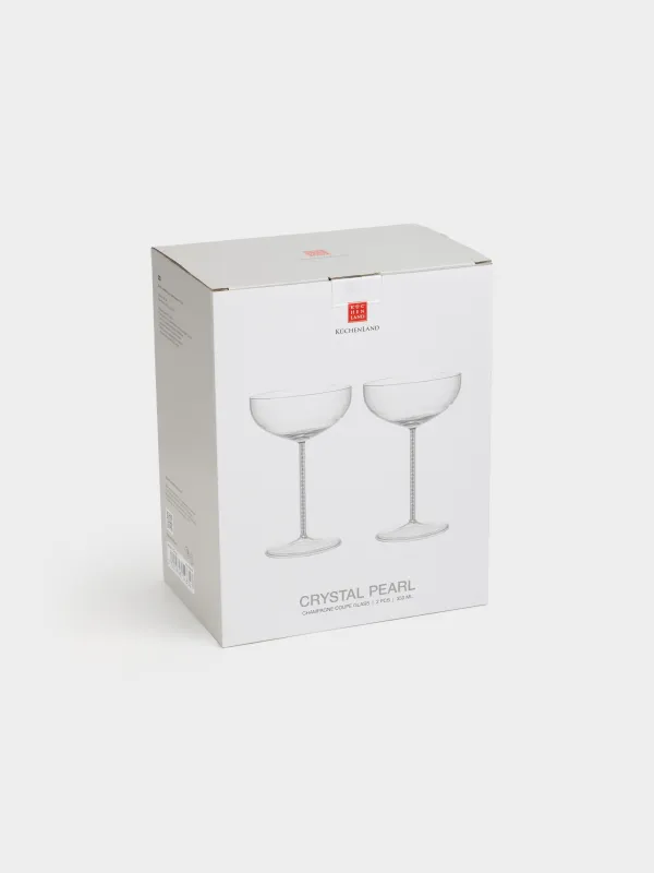 Бокал-креманка для шампанского, 2 шт, с жемчужинами, Crystal pearl, image-5