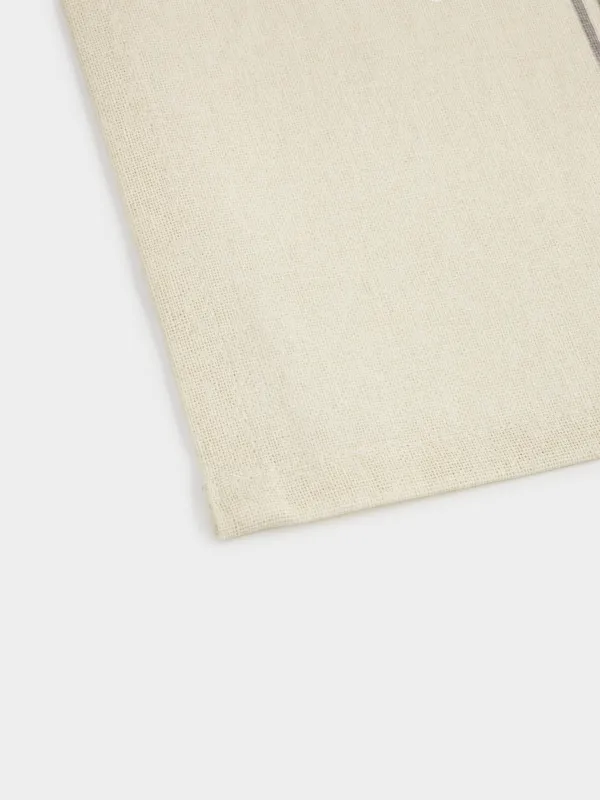 Полотенце кухонное, 40х60 см, 2 шт, хлопок, бежевое/серое, Place where happiness lives, Stripe, image-2