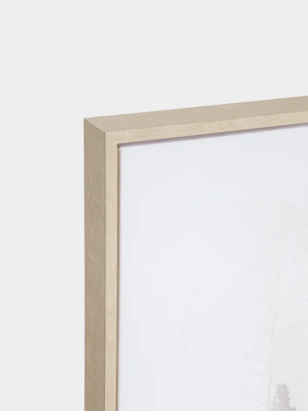 Картина в раме, 93х62 см, холст, бежево-серая, Штрихи, Abstract, image-2