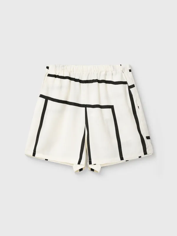 Шорты черно-белые, Линии, Nataly, image-6