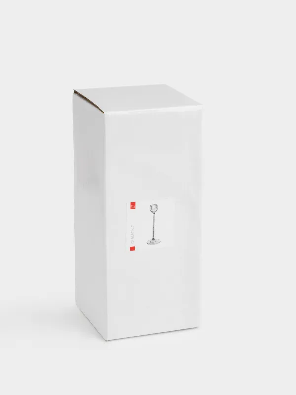 Подсвечник, 21 см, для тонкой свечи, на ножке, стекло/стразы, Diamond, image-3