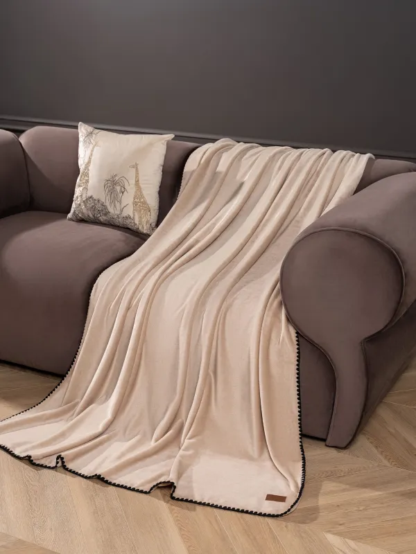 Плед, 140х190 см, фланель, песочный, Flannel, image-4