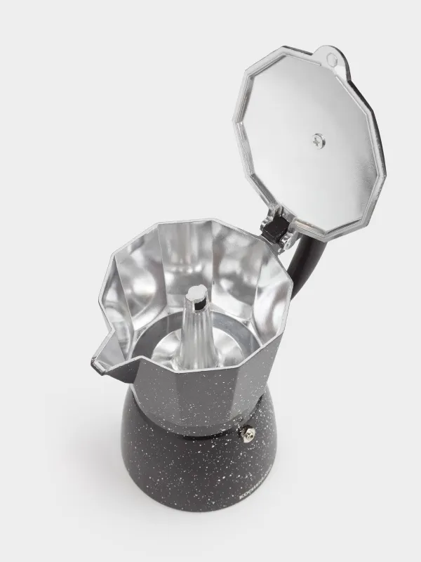 Кофеварка гейзерная, 300 мл, алюминий/пластик, черная, в крапинку, Espresso, image-6