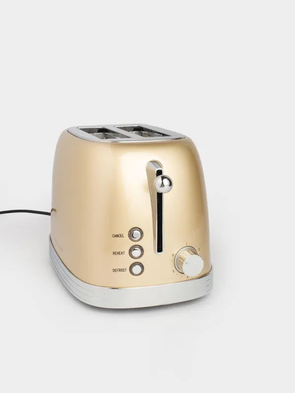 Тостер электрический, 685-815 Вт, 6 режимов, металл/пластик, золотистый, Vintage kitchen, image-3