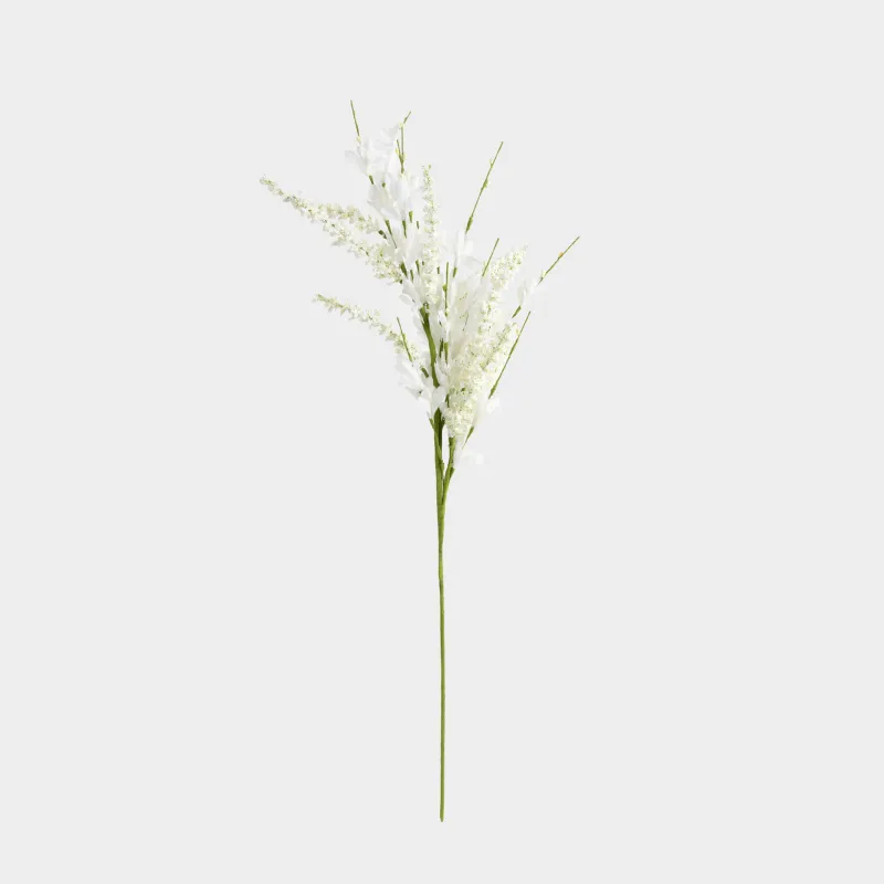 Ветка декоративная, 84 см, полиэстер/пластик, Белые гладиолусы, Flower garden