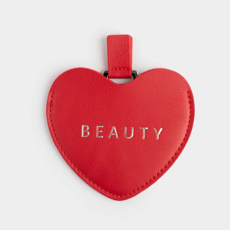 Брелок, 9 см, полиуретан/металл, красный, Сердце, Keychain heart