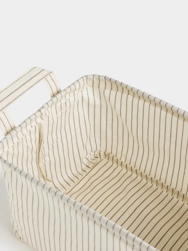 Сумка для хранения, с ручками, бежевая, Stripe, image-2