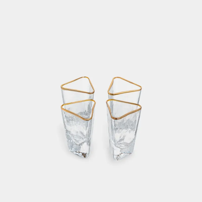 Стопка для водки, 4 шт, Triangle Gold