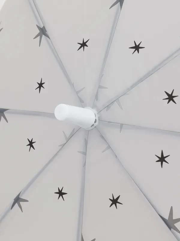 Зонт-трость, 70 см, детский, полиоксиэтилен, голубой, Звезды, Aspen, image-1