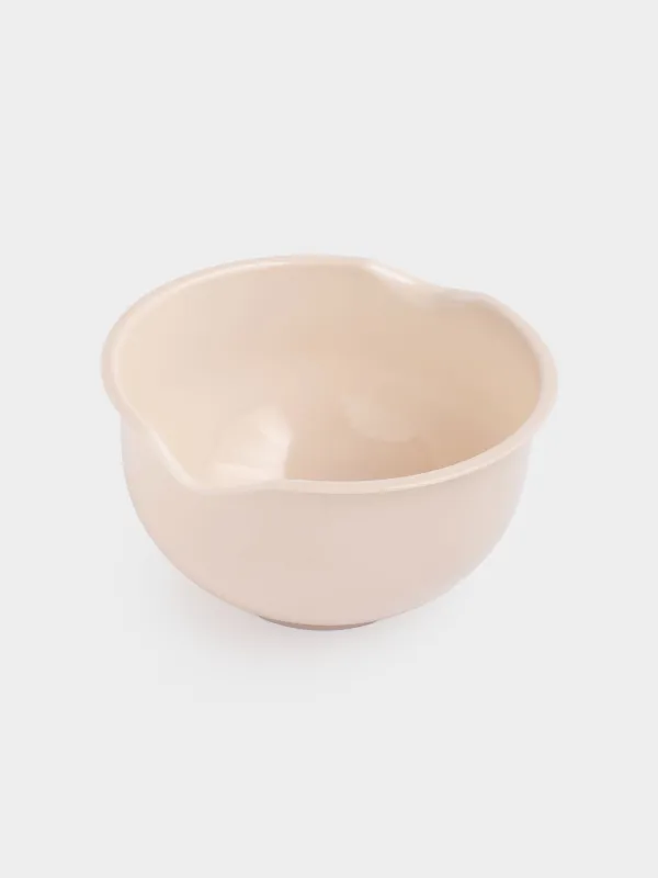 Набор мисок, 3 шт, со сливом, пластик, бежевая/кремовая/молочная, Soft kitchen, image-4