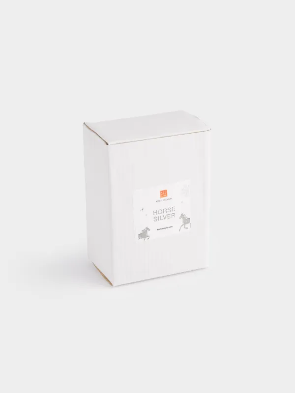 Стопка для водки, 150 мл, металл, серебристая, Конь, Horse silver, image-5