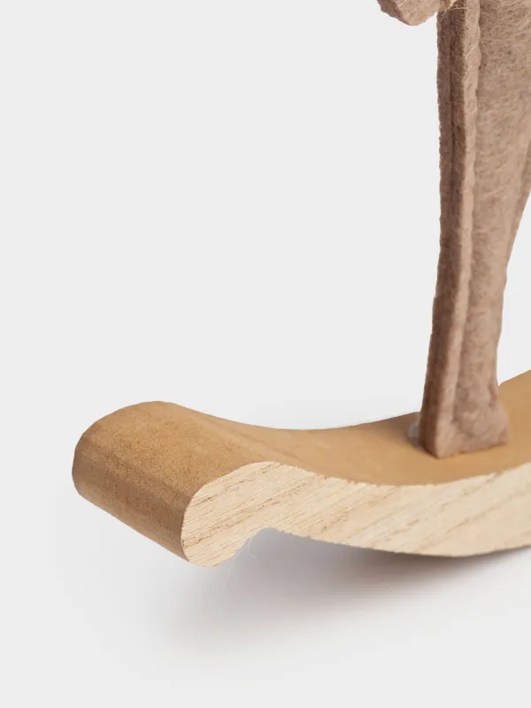 Статуэтка, 21 см, полиэстер/дерево, бежевая, Лошадка, Figure wood, image-4