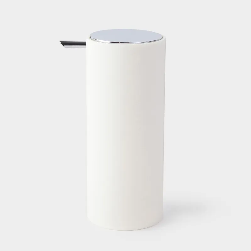 Диспенсер для жидкого мыла, 330 мл, пластик, молочный, Eleos