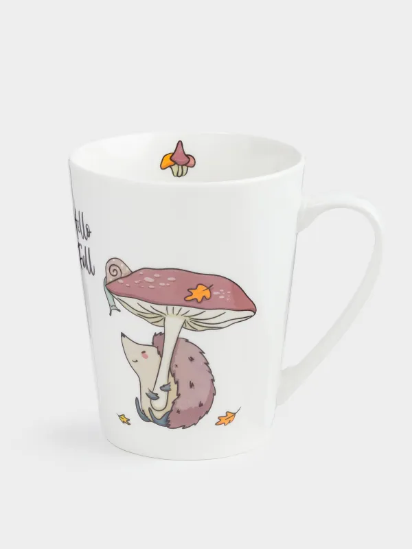 Кружка, 420 мл, Ежик под грибом, Forest animals, image-0