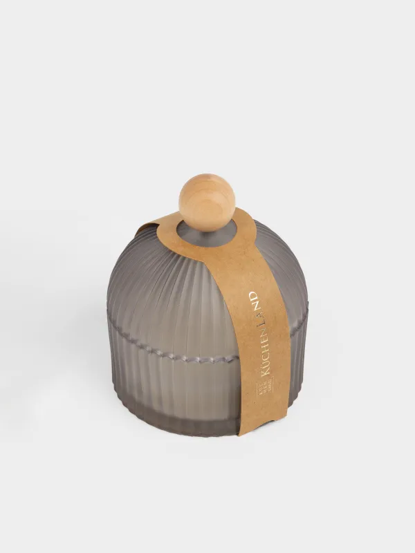 Свеча ароматическая, 11x13 см, в подсвечнике, с крышкой, стекло, серая, Leather Incense, Incense, image-4