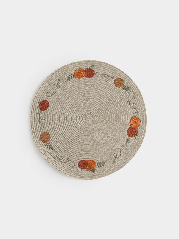Салфетка под приборы, 38 см, Тыквы, Circle embroidery, image-0