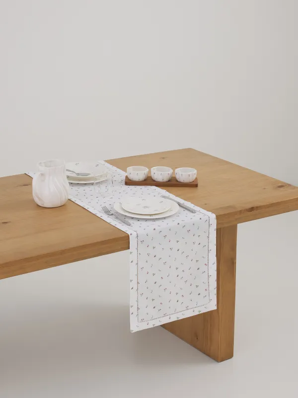 Дорожка настольная, 40х160 см, Цветы, Hemstitch floria, image-5