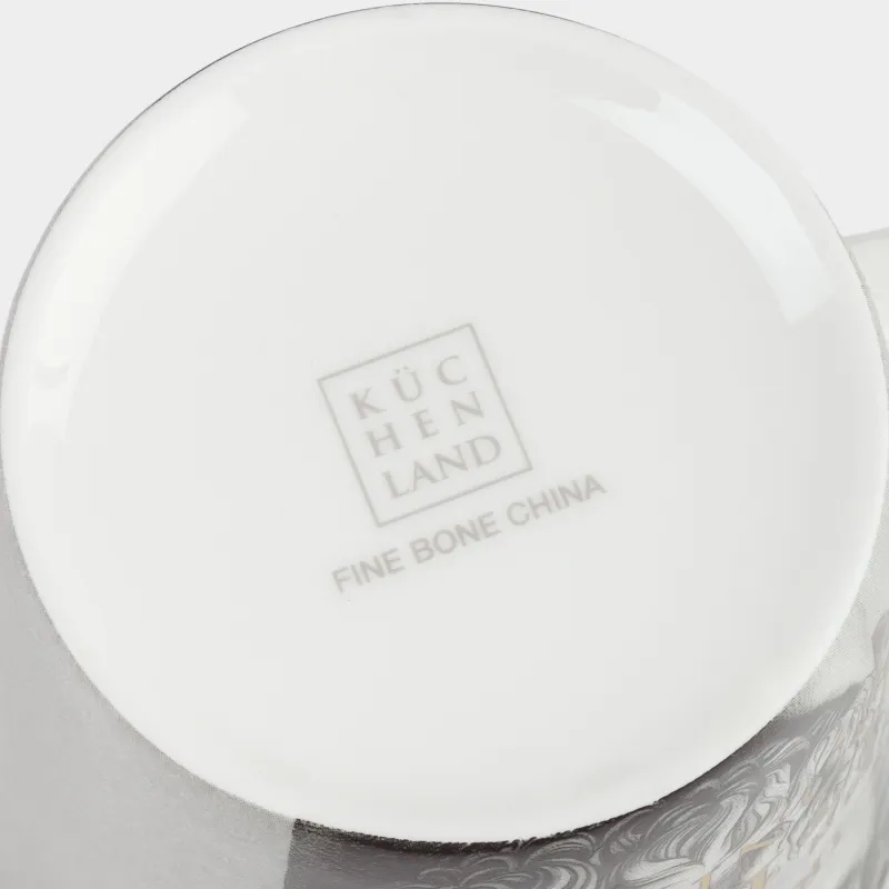 Кружка, 450 мл, фарфор F, серо-золотистая, Греческая скульптура, Apollo, image-3