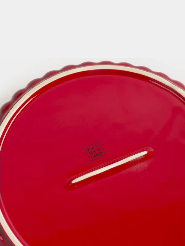 Форма для запекания, 25 см, керамика, круглая, бордовая, Градиент, Cakes gradient, image-8