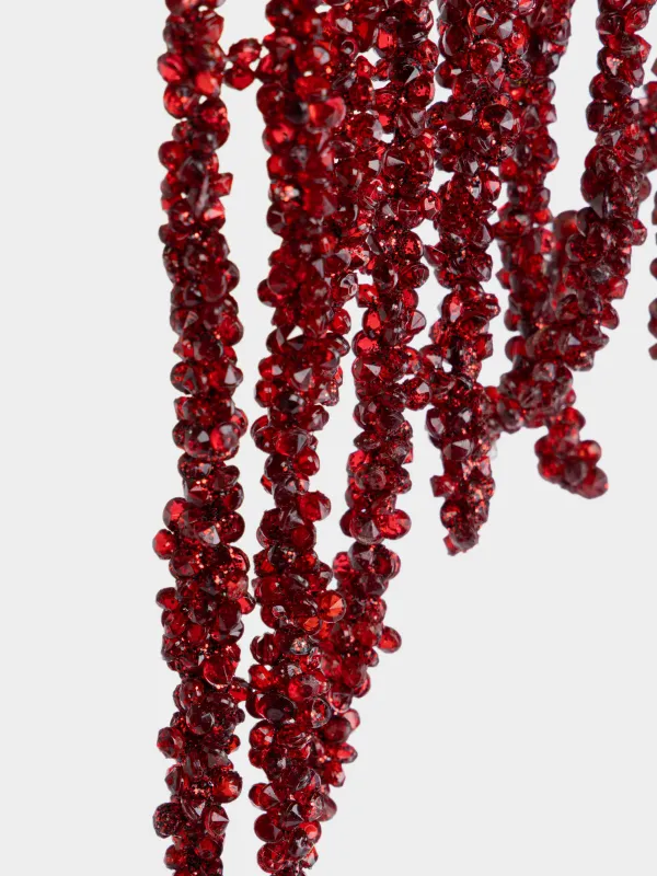 Ветка декоративная, 65 см, Бордовые кристаллы, Crystal decor, image-2