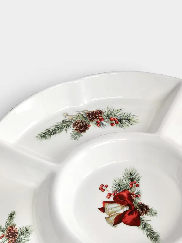 Менажница, 33 см, Колокольчики с бантом, Christmas miracle classic, image-3