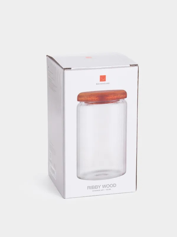 Банка для сыпучих продуктов, 700 мл, Ribby wood, image-4