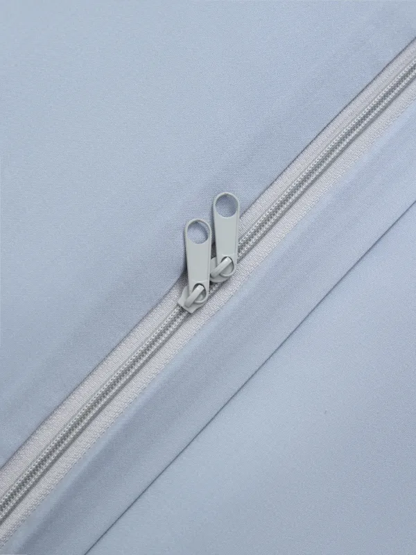 КПБ евро, тенсель 300 ТС, бело-голубой, Полевые цветы, Tencel, image-3