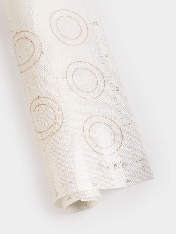 Коврик для выпечки, 30х40 см, силикон, серый, Bakery, image-4