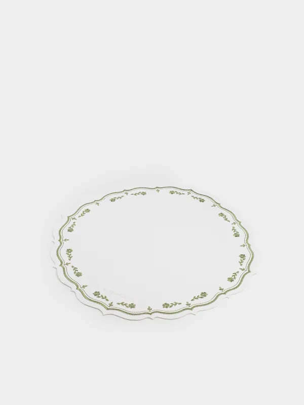 Салфетка под приборы, 38 см, Винтажные цветы, Rock embroidery, image-1
