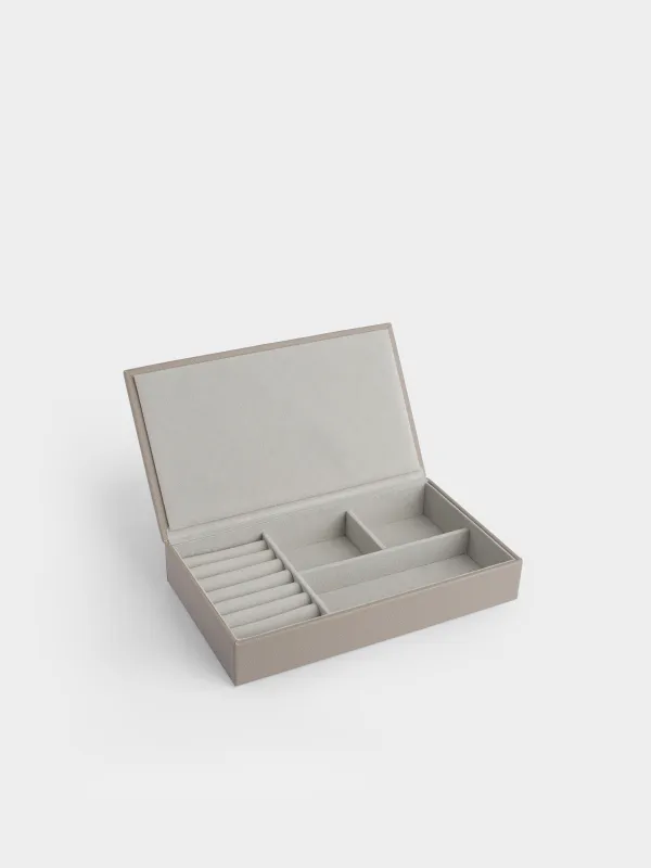 Шкатулка для украшений, 26х15 см, с кисточкой, искусственная кожа/МДФ, бежевая, Premiere one, image-2